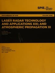 Tapa de Laser Radar Technology and Applications XIX; and Atmospheric Propagation XI