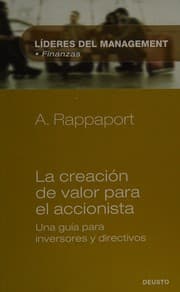 Tapa de La creación de valor para el accionista