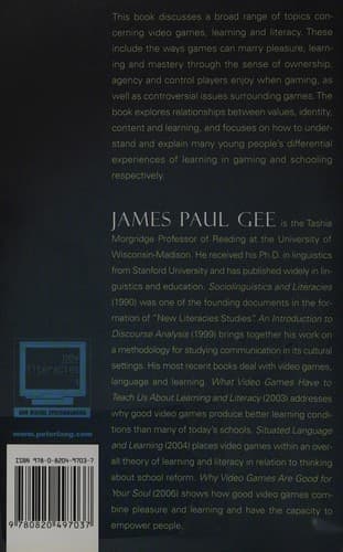 Tapa de Good video games and good learning