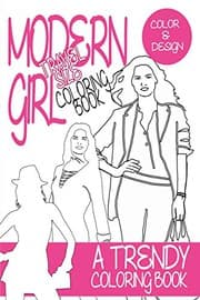 Tapa de Modern Girl Coloring Book Travel Size
