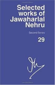 Tapa de Selected Works of Jawaharlal Nehru, Second Series: Volume 29