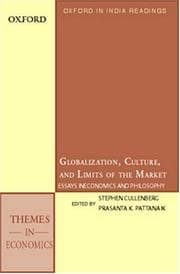 Tapa de Globalization, culture, and the limits of the market