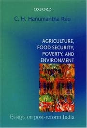 Tapa de Agriculture, Food Security, Poverty and Environment