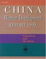 Tapa de China Human Development Report 1999