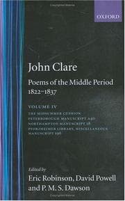Tapa de Poems of the Middle Period, 1822-1837 (Oxford English Texts)