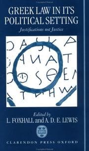 Tapa de Greek law in its political setting