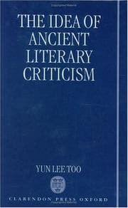 Tapa de The idea of ancient literary criticism