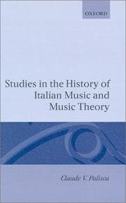 Tapa de Studies in the history of Italian music and music theory