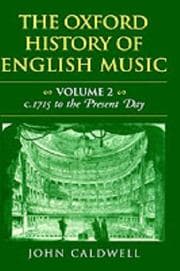 Tapa de The Oxford History of English Music: Volume II