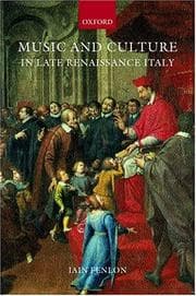 Tapa de Music and Culture in Late Renaissance Italy