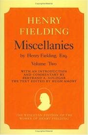Tapa de Miscellanies by Henry Fielding, esq