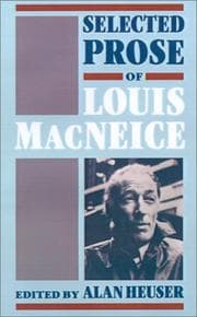 Tapa de Selected prose of Louis MacNeice