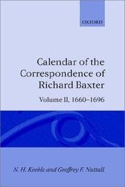 Tapa de Calendar of the correspondence of Richard Baxter