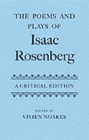 Tapa de The poems and plays of Isaac Rosenberg