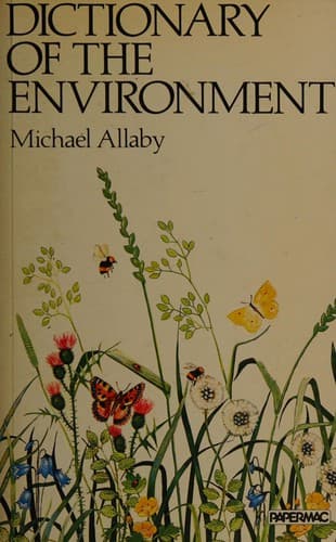 Tapa de A dictionary of the environment