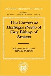 Tapa de The Carmen de Hastingae Proelio of Guy Bishop of Amiens (Oxford Medieval Texts)