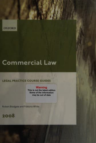 Tapa de Commercial law