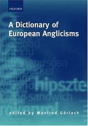 Tapa de A Dictionary of European Anglicisms