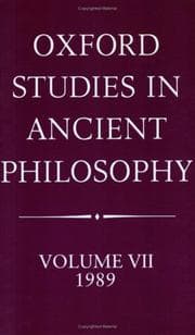 Tapa de Oxford Studies in Ancient Philosophy: Volume VII