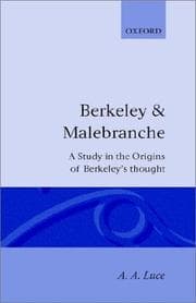 Tapa de Berkeley & Malebranche - A Study in the Origins of Berkeley's Thought