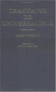 Tapa de De Universalibus: Volume 1
