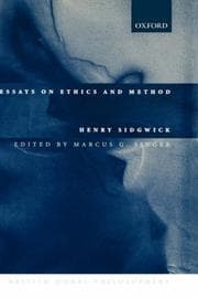 Tapa de Essays on ethics and method
