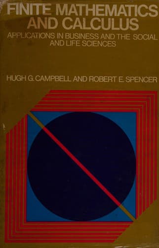 Tapa de Finite mathematics and calculus