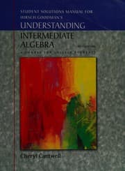 Tapa de Understanding Intermediate Algebra Student Solutions Manual for Hirsch/Goodman's