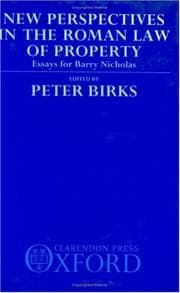 Tapa de New perspectives in the Roman law of property