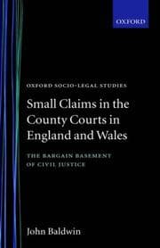 Tapa de Small Claims in the County Courts in England and Wales