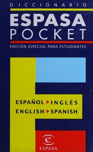 Tapa de Diccionario Espasa Pocket