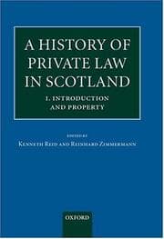 Tapa de History of Private Law in Scotland Vol. 1