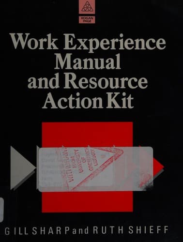 Tapa de Work experience manual and resource action kit