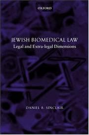 Tapa de Jewish biomedical law