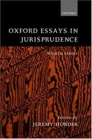 Tapa de Oxford Essays in Jurisprudence