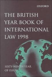Tapa de British Year Book of International Law 1998
