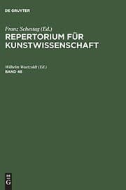 Tapa de Repertorium für Kunstwissenschaft