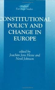 Tapa de Constitutional policy and change in Europe