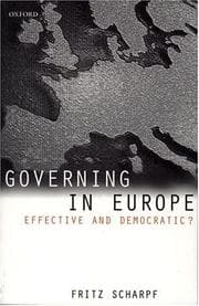 Tapa de Governing in Europe