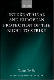Tapa de International and European protection of the right to strike