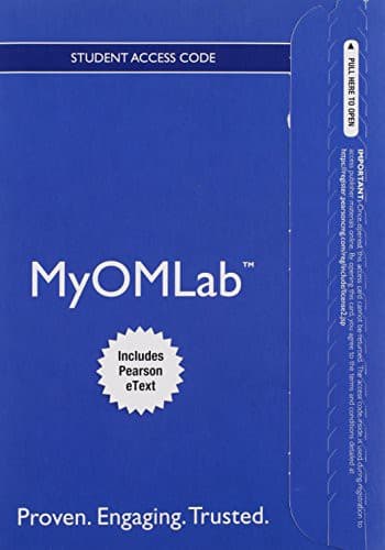 Tapa de Mylab Operations Management with Pearson Etext -- Access Card -- For Operations Management