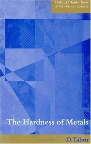 Tapa de The hardness of metals