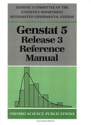 Tapa de Genstat 5 release 3 reference manual