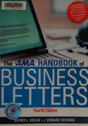Tapa de The AMA handbook of business letters