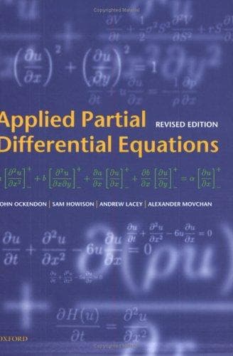 Tapa de Applied Partial Differential Equations (Oxford Texts in Applied and Engineering Mathematics)