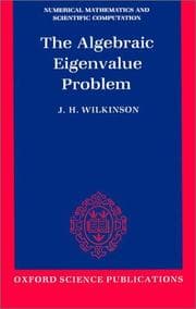 Tapa de The algebraic eigenvalue problem