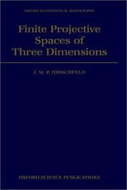 Tapa de Finite projective spaces of three dimensions