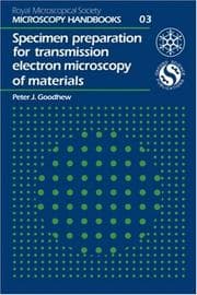 Tapa de Specimen preparation for transmission electron microscopy of materials