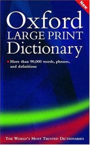 Tapa de Oxford large print dictionary