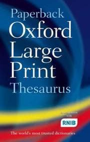 Tapa de Oxford Large Print Thesaurus